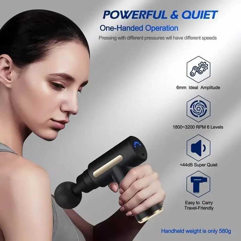 3000mAh Battery, Pain Relief, Deep Tissue Full body gun 