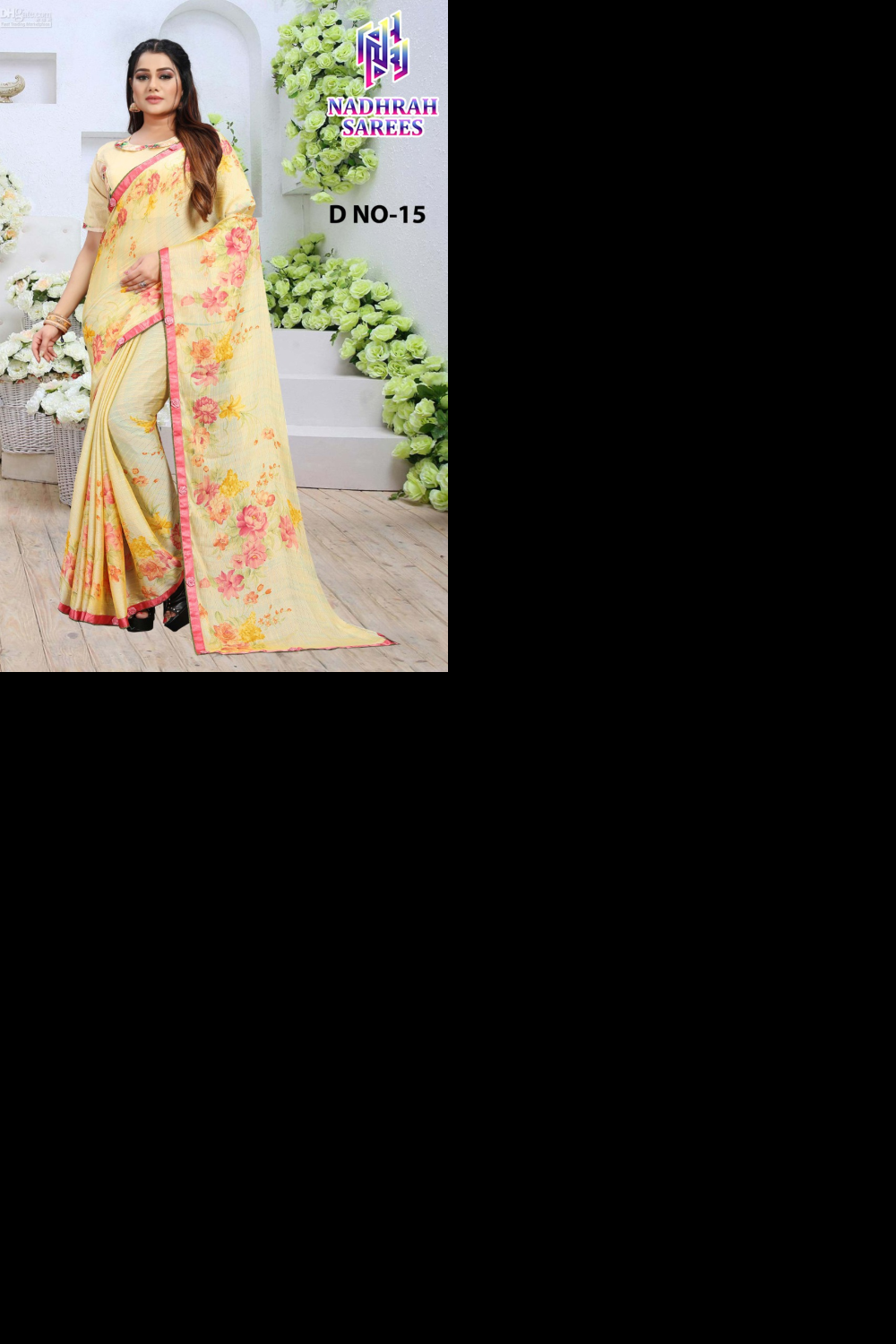 FLOWER PRINTED SAREE (WITH STICH BLOUSE)