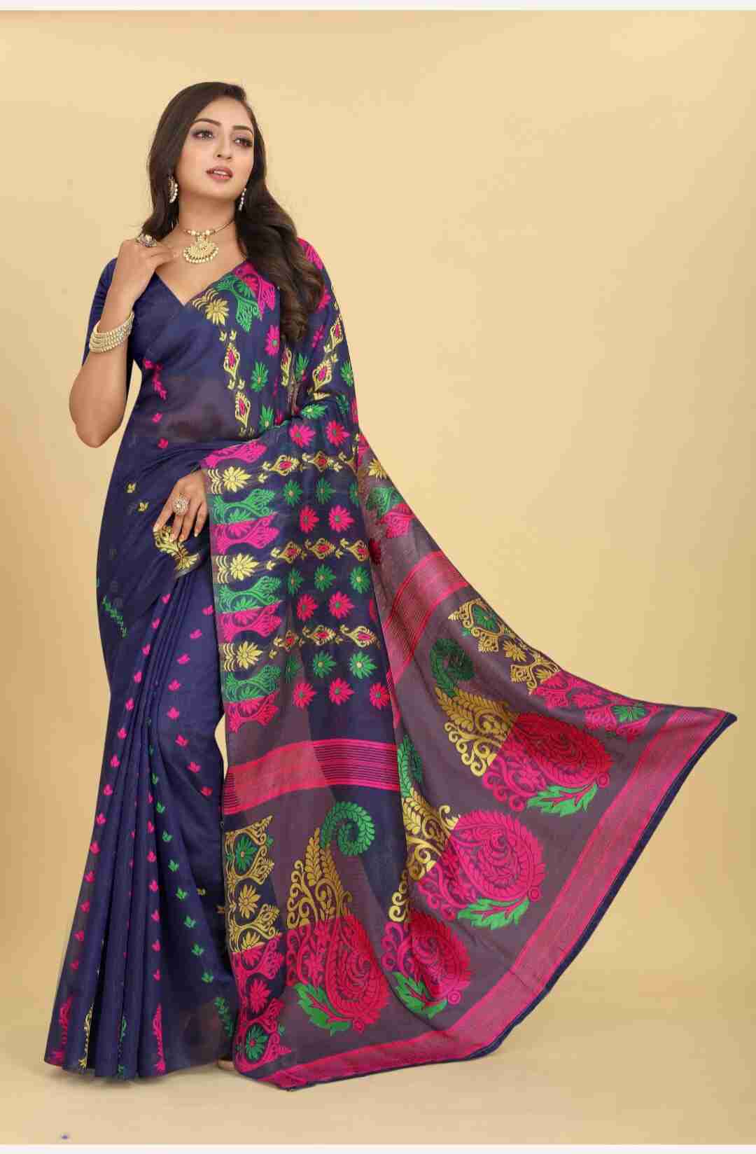 Beautiful Pure silk Saree Rangoli 