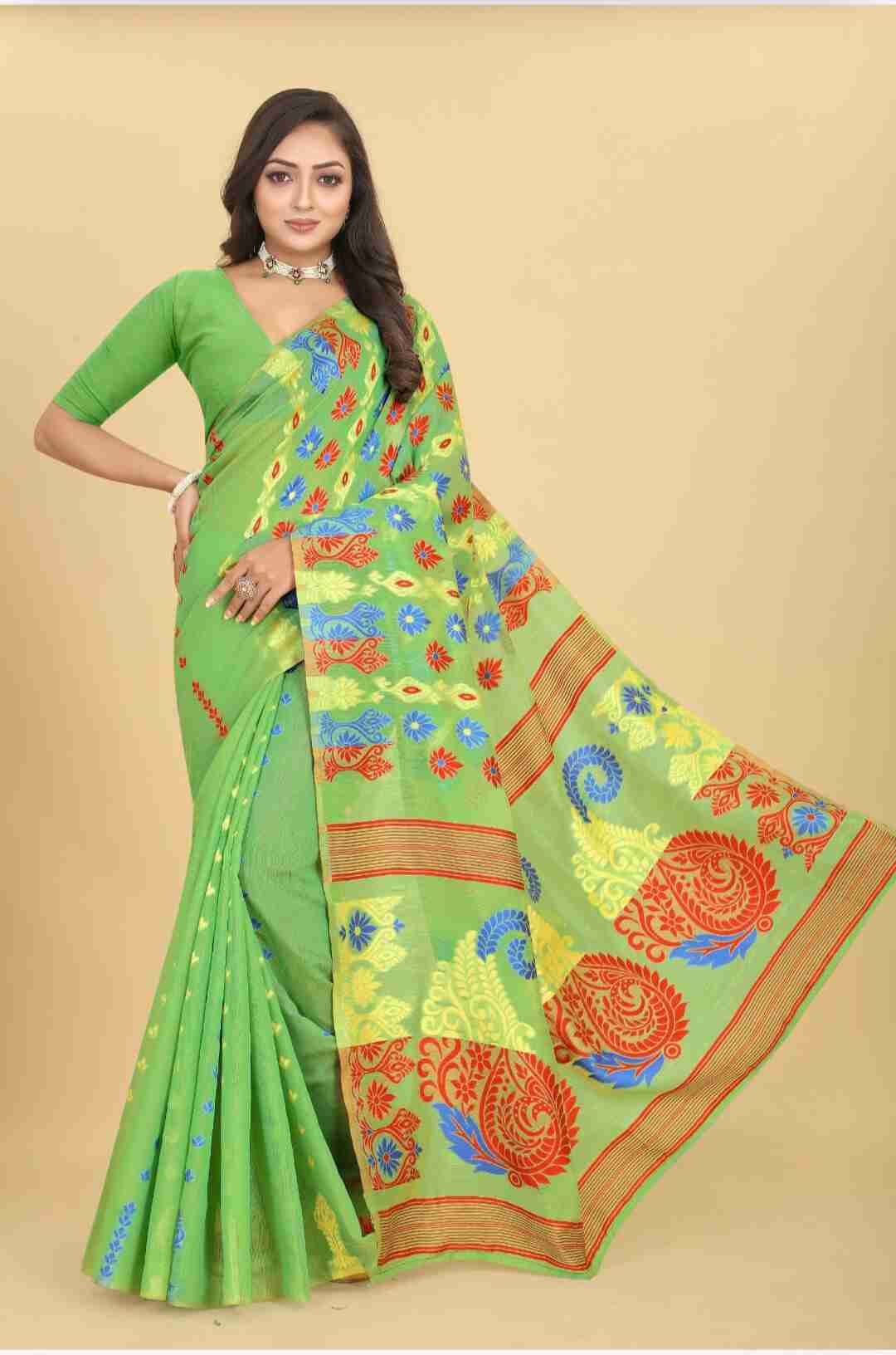 Beautiful Pure silk Saree Rangoli 