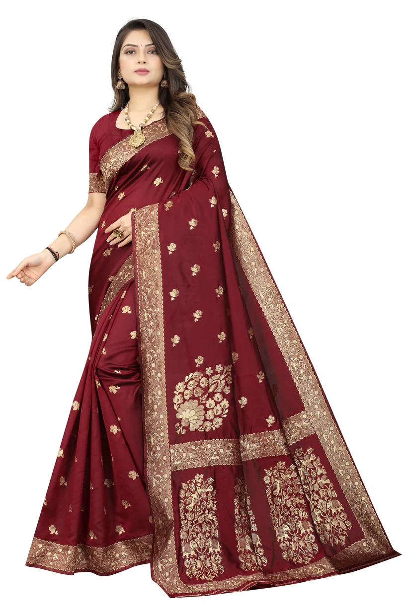 Jacquard , banarasi soft silk saree