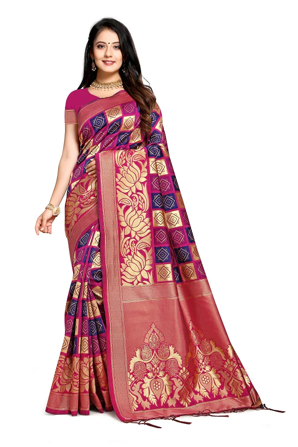 Jacquard silk  Saree