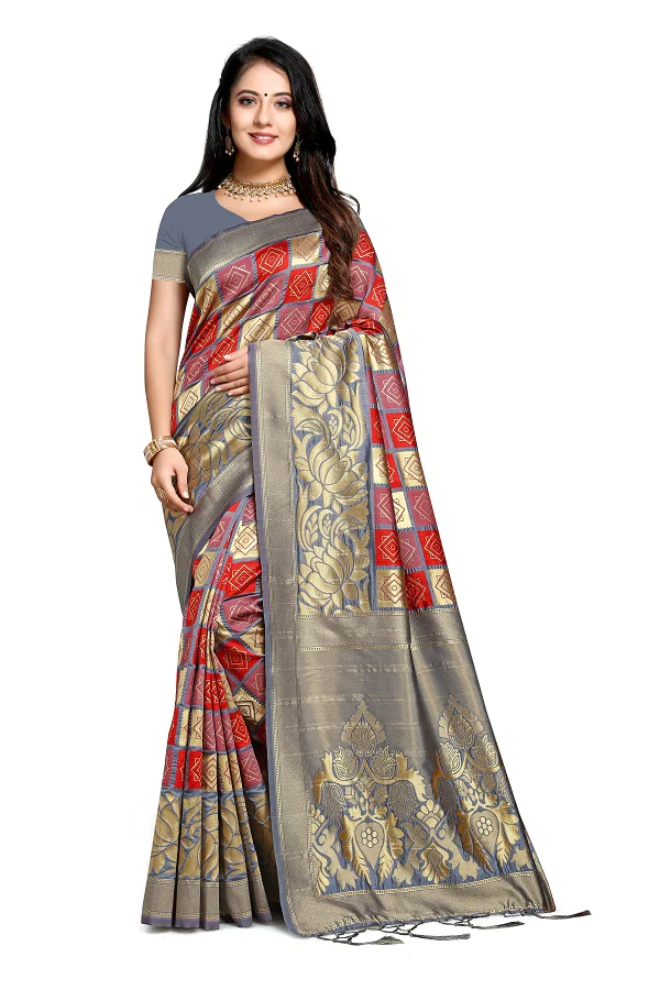 Jacquard silk  Saree