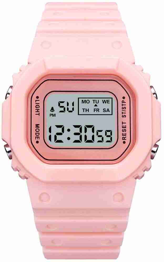 Silicone Digital Digital Sports Watch Water Resistant Multicolor Colour