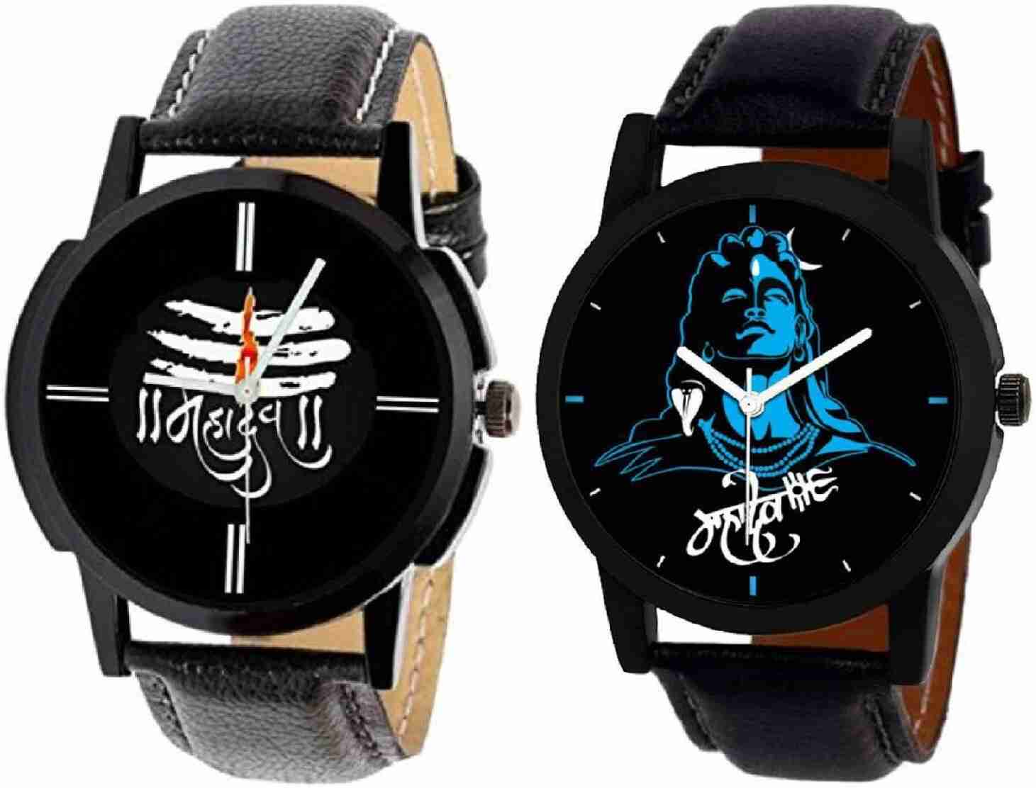 Synthetic Leather Analog Quartz Sports Watch Water Resistant Black Colour