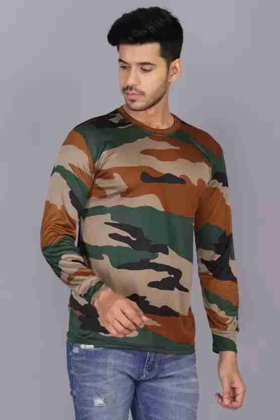  Stylish Men 100% Pure Cotton Army T-shirt For Men's & Boys