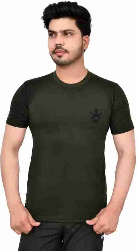  Stylish Men 100 percent  Pure Cotton Army T-shirt For Men's & Boys