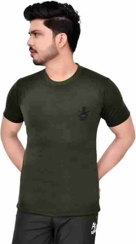  Stylish Men 100 percent  Pure Cotton Army T-shirt For Men's & Boys