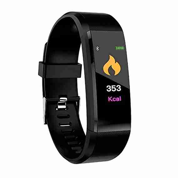  ID115 Smart Fitness Band Bluetooth Wireless Smart Watch Fitness Band for Boys, Girls, Men, Women & Kids | Sports Watch for All Smart Phones I Heart Rate and BP Monitor