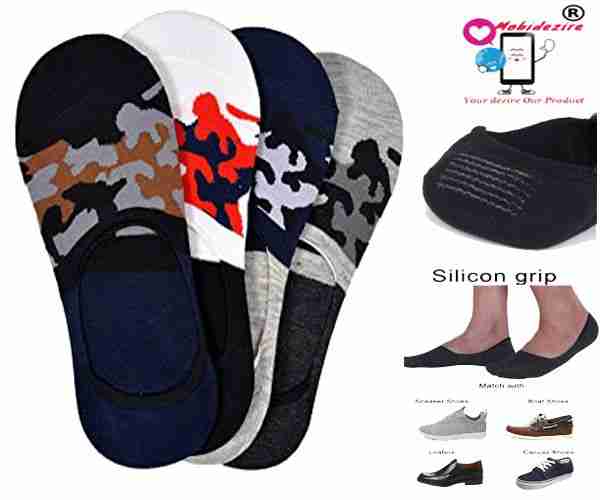 No show Socks/Lofer Socks/Low cut socks/Footies Socks For Men & Women ( Pair of 6)( with silicone Grip)