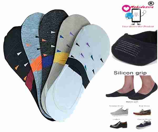 No show Socks/Lofer Socks/Low cut socks/Footies Socks For Men & Women ( Pair of 6)( with silicone Grip)