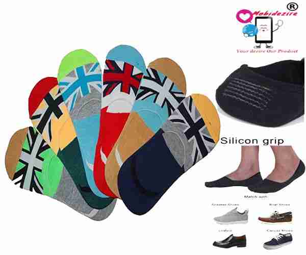 No show Socks/Lofer Socks/Low cut socks/Footies Socks For Men & Women ( Pair of 6)( with silicone Grip)