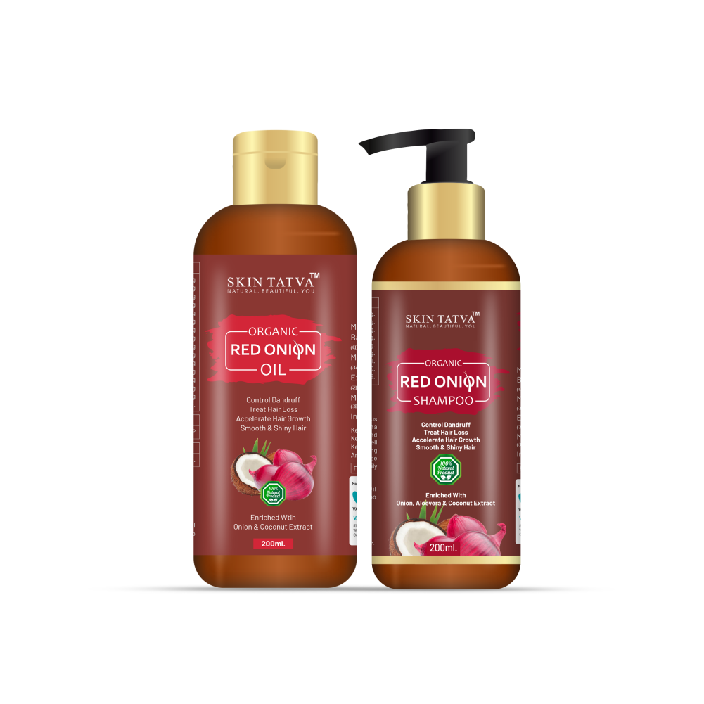 Skintatva ORGANIC RED ONION SHAMPOO & OIL COMBO