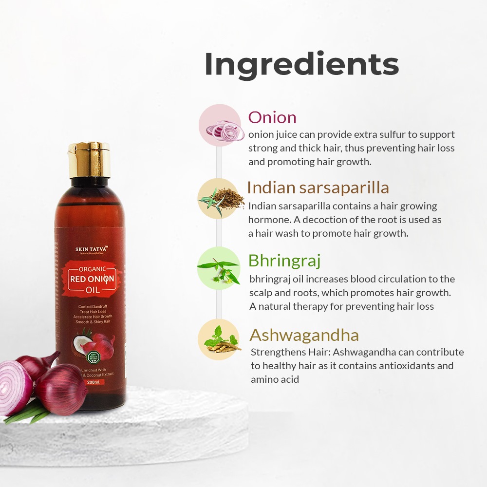 Skintatva ORGANIC RED ONION SHAMPOO & OIL COMBO