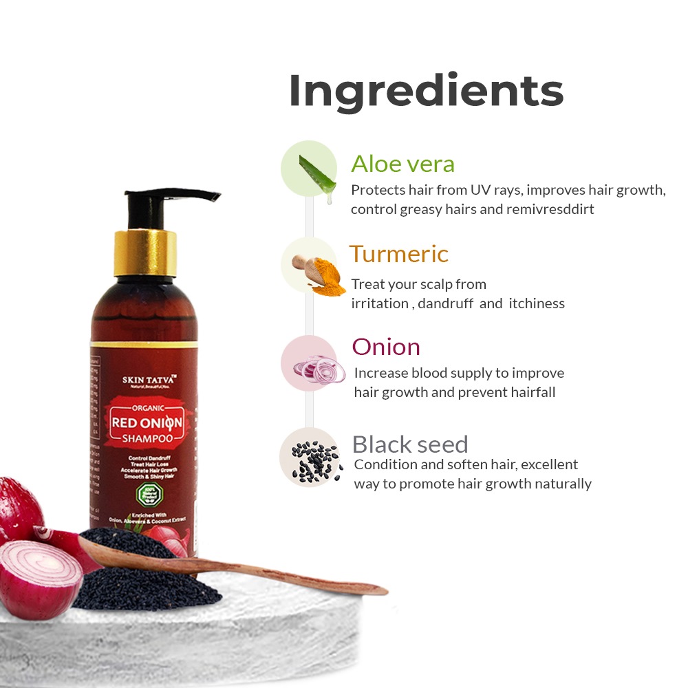 Skintatva ORGANIC RED ONION SHAMPOO & OIL COMBO