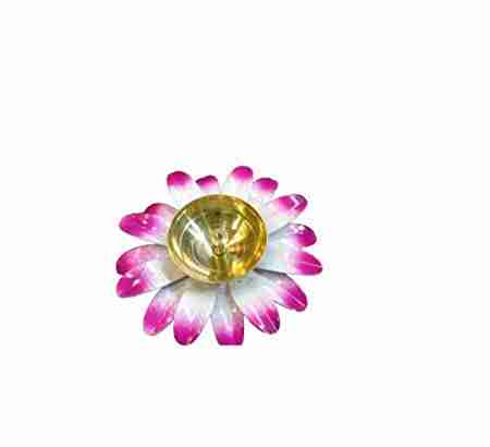 WithAgain Brass Lotus Diya for Puja Kamal Patti Flower Shaped Brass Diyas Oil Lamp for Pooja Room Aarti Temple Mandir Home Decoration & Gift Purposes Set of 4 