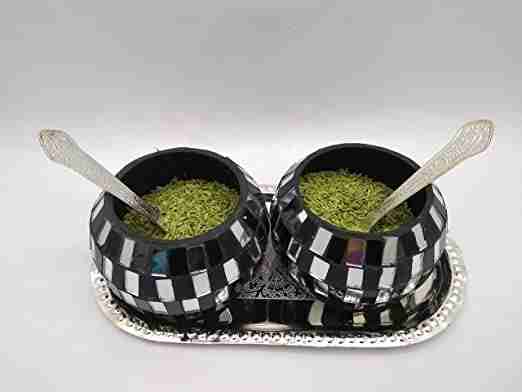 WithAgain Cup Set, Tea Set, Two Cup Two Spoon One Tray with Tharmacol Box Packing 