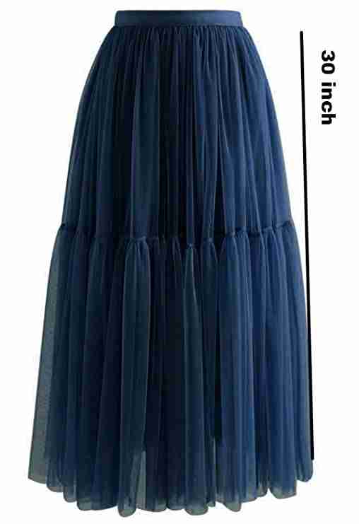 colorful fashion net double frill skirt