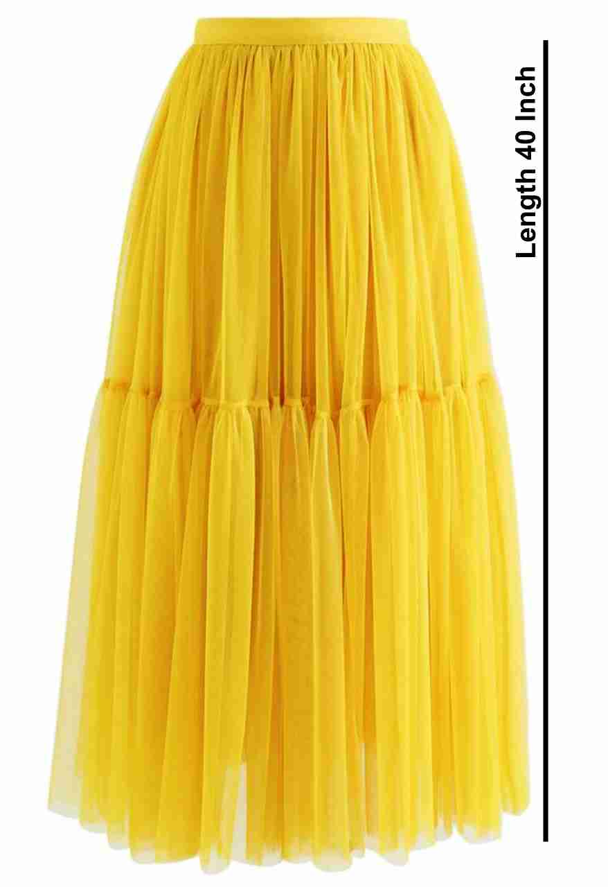 Net Double  frill skirt