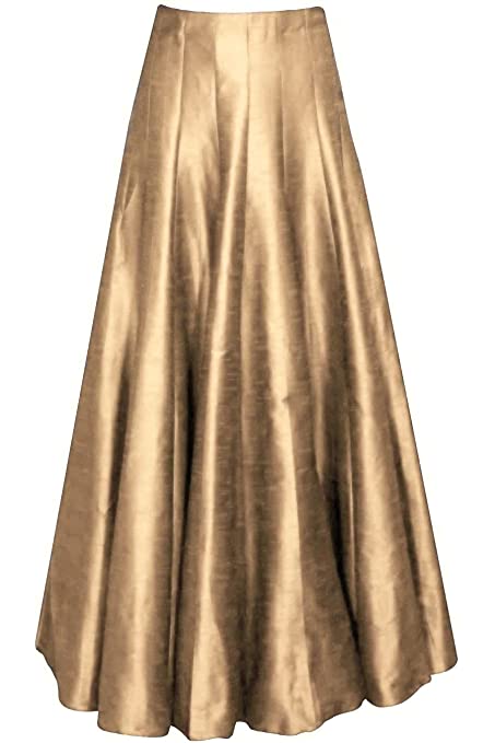 Raw silk colorful long skirts