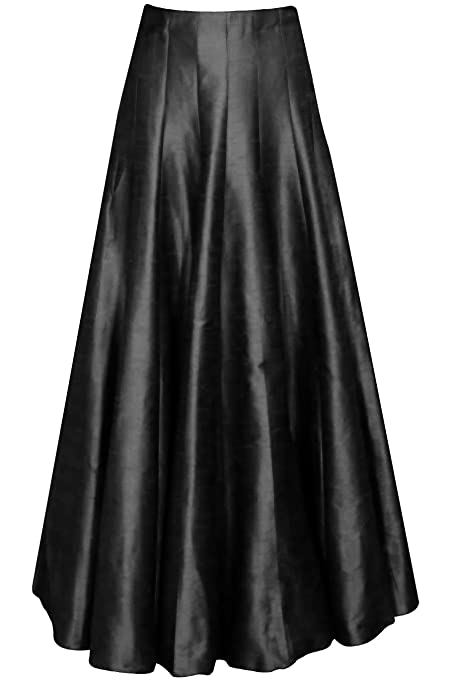 Raw silk colorful long skirts
