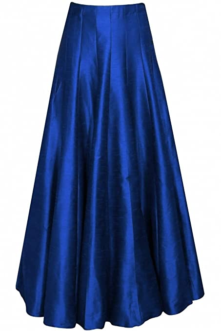 Raw silk colorful long skirts