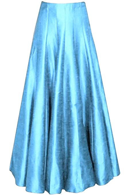 Raw silk colorful long skirts