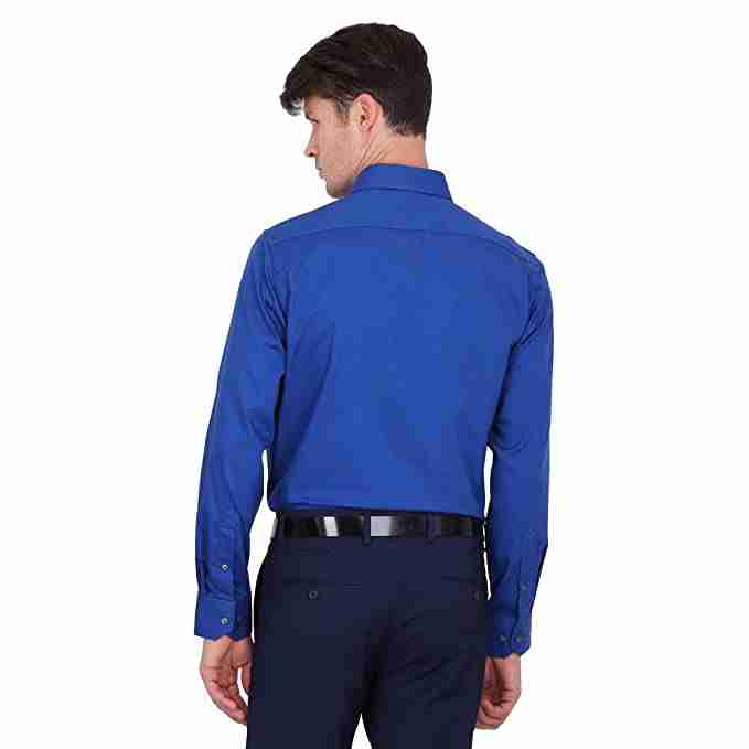 MAKHANCHOR Blue Regular Fit Formal Shirt