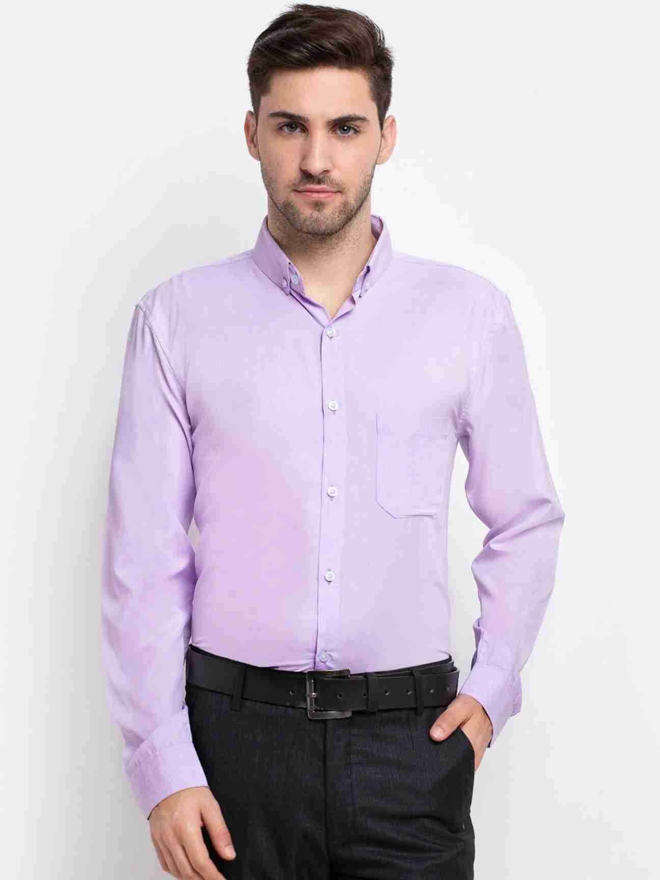 MAKHANCHOR Lavander Regular Fit Formal Shirt