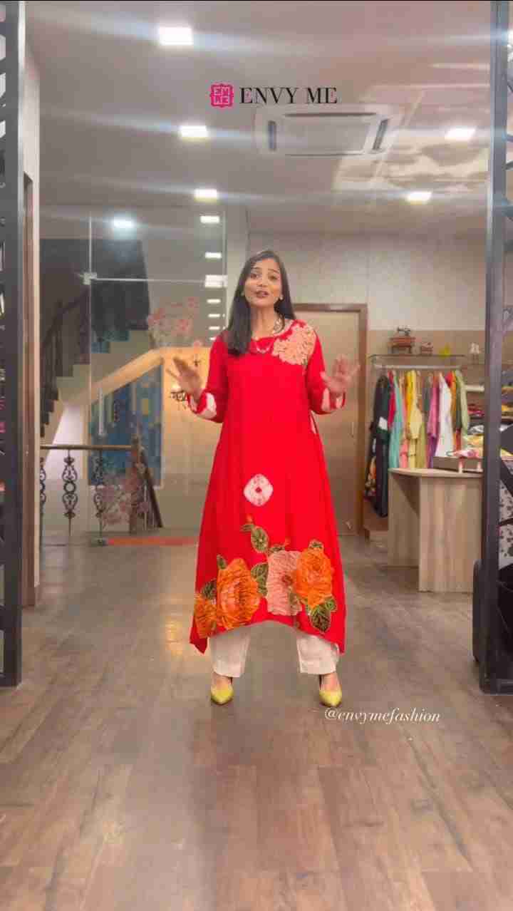 Beautiful chinon kurti