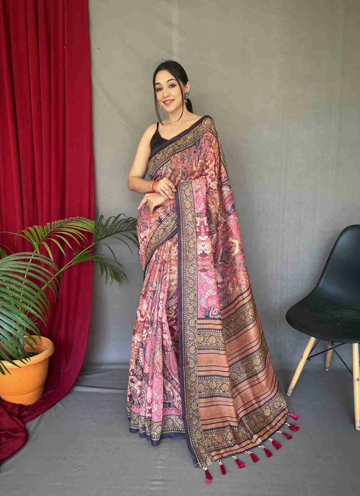 Beautiful cotton saree with digital print 