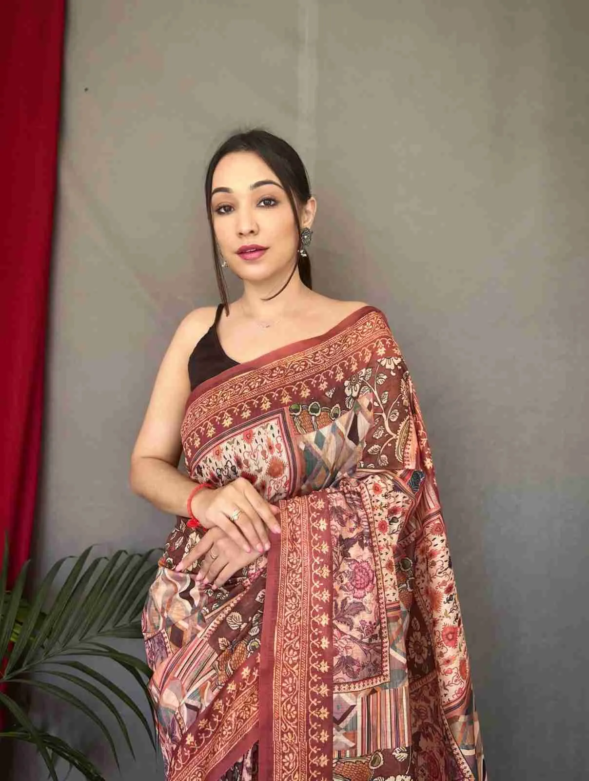 Beautiful cotton saree with digital print