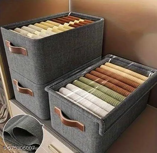 Organizer for Clothes & Essentials|under bed storage bin|fabric storage container|space-saving storage bin|