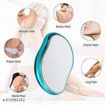 Crystall Hair Eraser for Women and Men, Hair Remover Painless Exfoliation Hair Removal Tool for Arms Legs Back, Washable Crystall Epilator pack of 1