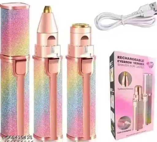 Eyebrow Remover for women Face, Lips, Nose Hair Trimmer 70 min Runtime 1 Length Settings (Multicolor)