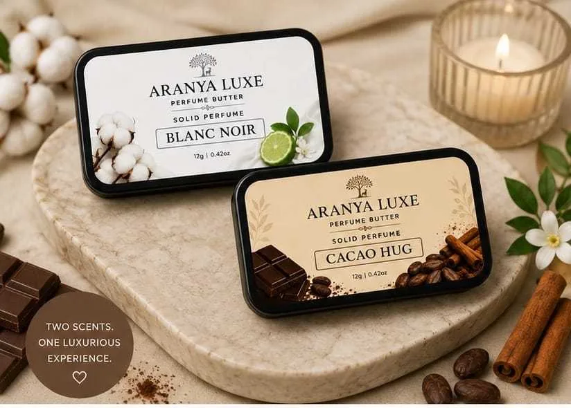 ARANYA LUXE Noir Coco Solid Perfume | Long Lasting Unisex Perfume Balm 12g