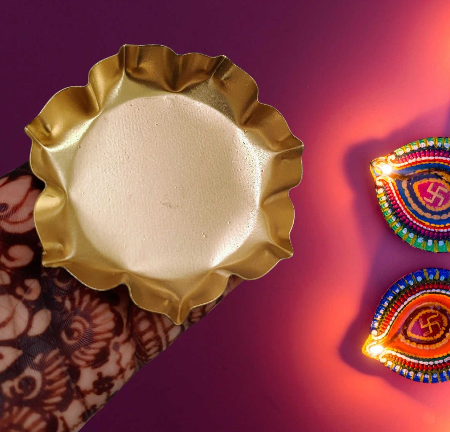 Traditional Urli Bowl for Floating Candles & Flowers pc-1