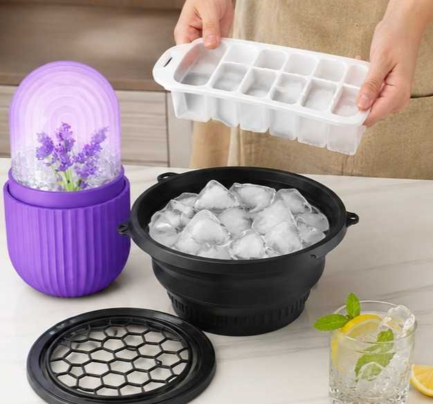 Ice Roller & Ice Cube Tray Combo | 2-in-1 Facial Cooling Massager