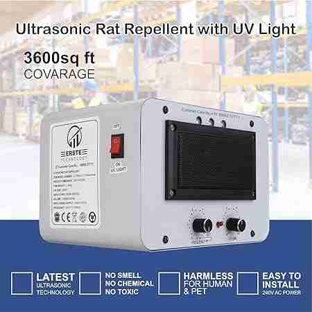 Ultrasonic Rat Repellent with UV Light