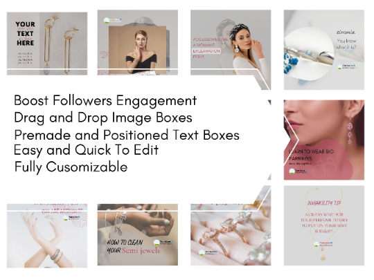 50 Instagram post for jewelers , jewelry Business Owner