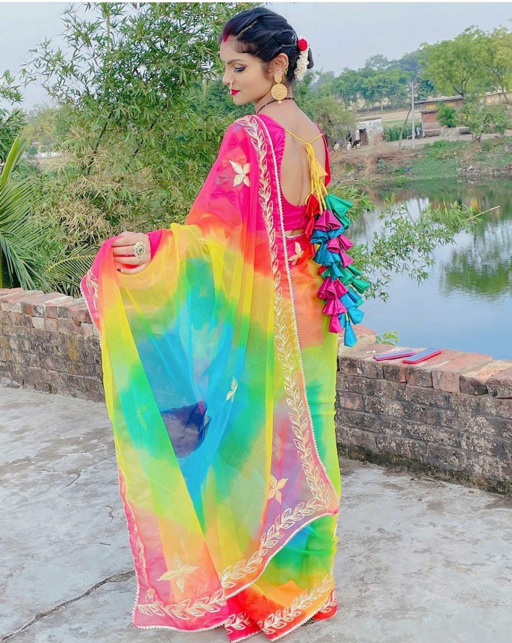 Pure organza saree 