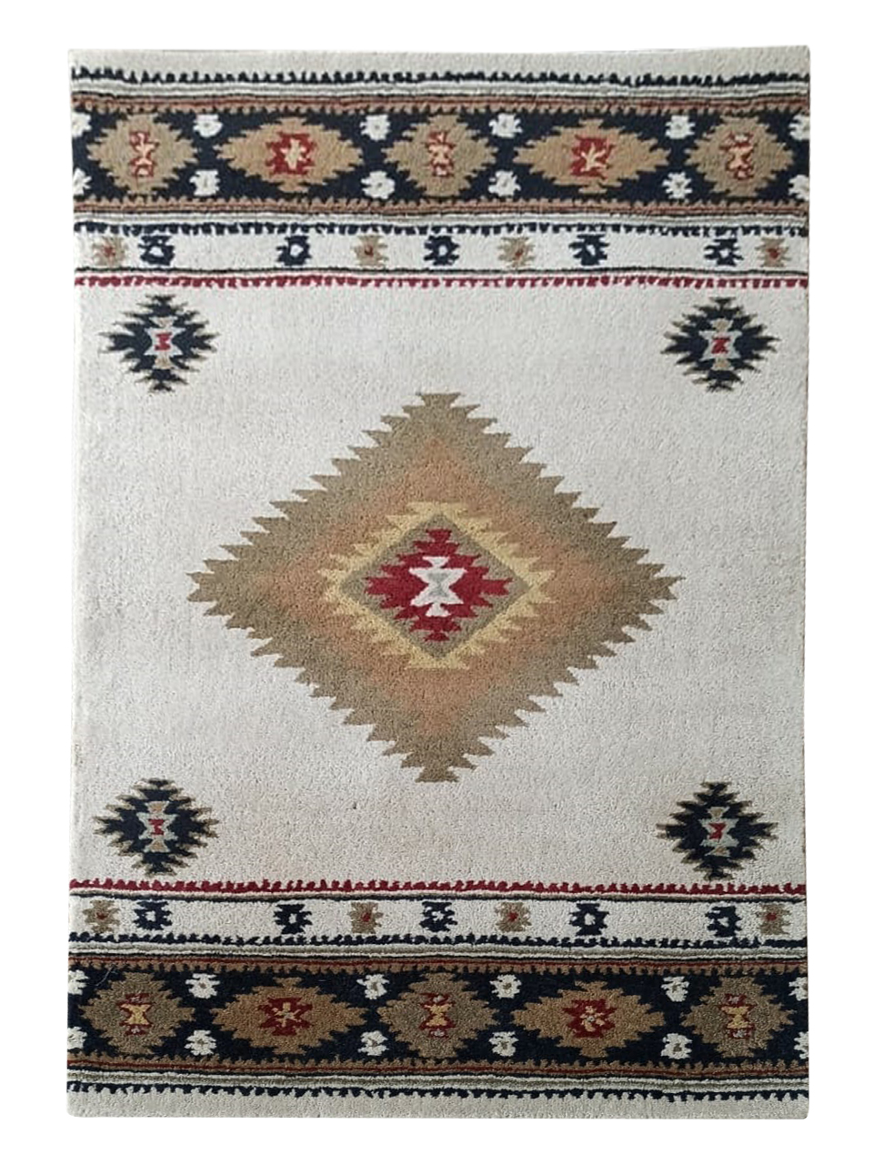 Beige Traditional Hand Tufted Rug