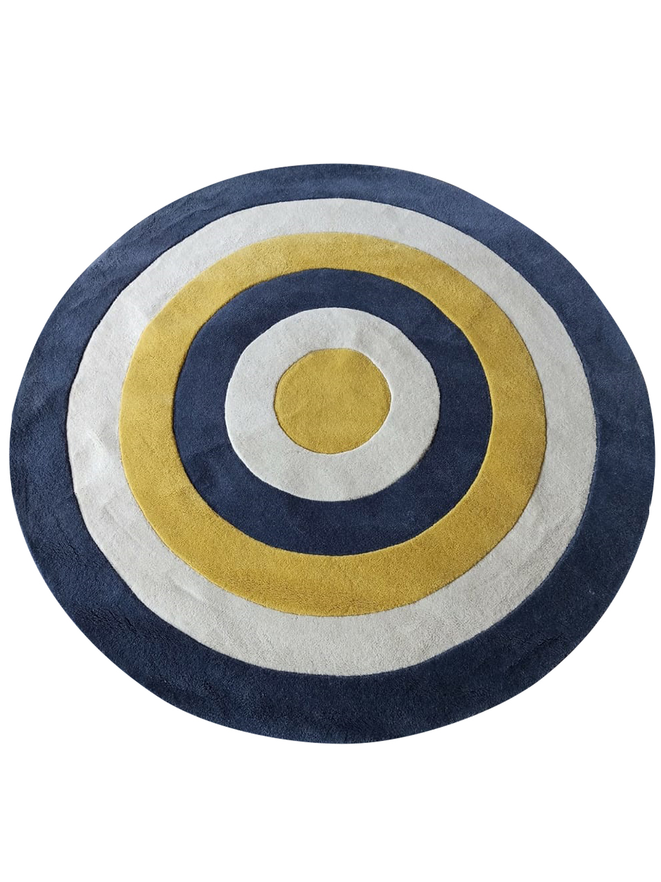 Multicolor Stripe Round Hand Tufted Rug