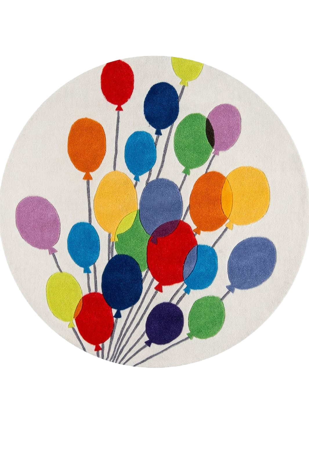 Multicolor Kids Round Hand Tufted Rug