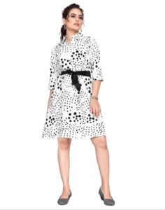 White Color Dotted Kurti - Image 2