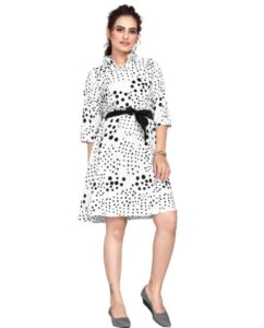 White Color Dotted Kurti - Image 3