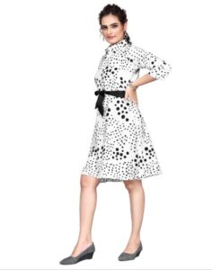 White Color Dotted Kurti - Image 4