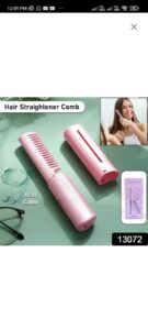 Professional Electric Hair Straightener Comb Brush - Quick Heat, Adjustable Temperature, Anti-Static for Smooth, Frizz-Free Hair, Ideal for All Hair