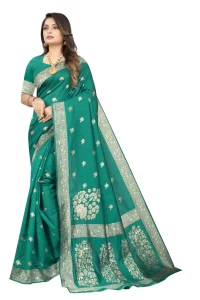 Jacquard , banarasi soft silk saree - Image 3