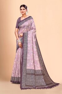 Digital Printed Silk Saree for Women | Soft & Lightweight | Elegant Traditional Wear with Blouse Piece | 5.50M Saree